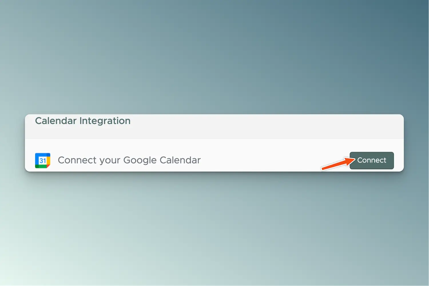 Verbind Google Calendar