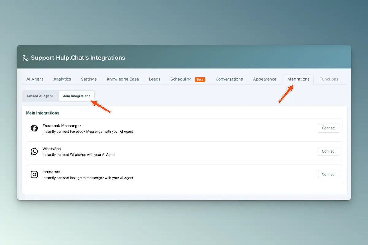 connect with meta social media platform chat